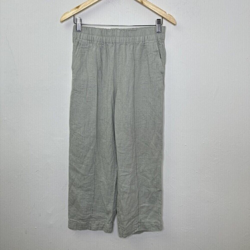 Madewell Breezewoven Pull OnLinen Blend High Rise Straight Leg Pants Size Small